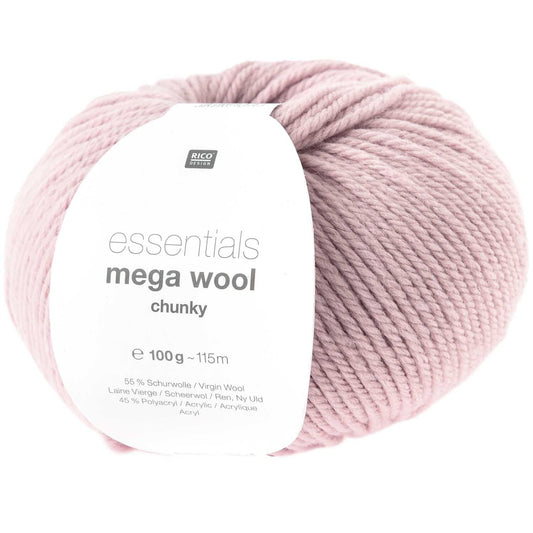 Rico Design Essentials Mega Wool chunky siūlai- minkšti vilnos siūlai mezgimui