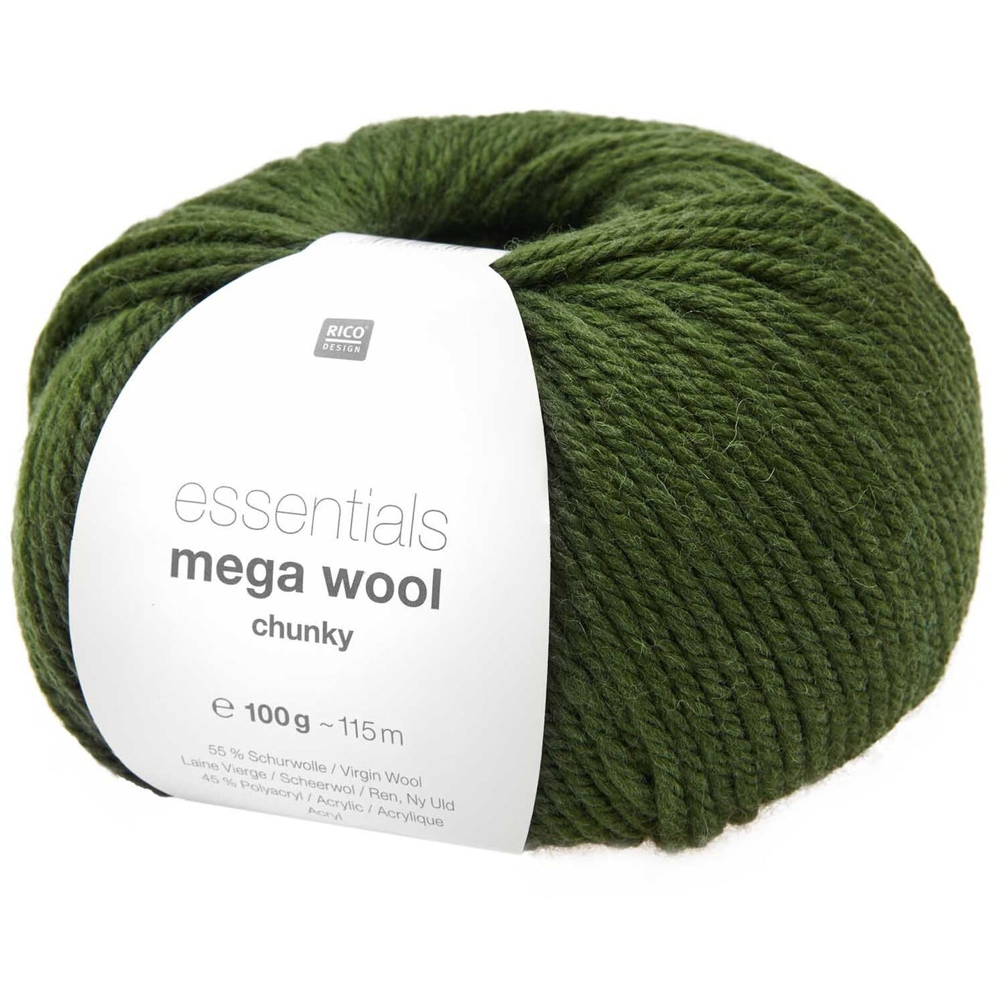 Rico Design Essentials Mega Wool chunky siūlai- minkšti vilnos siūlai mezgimui