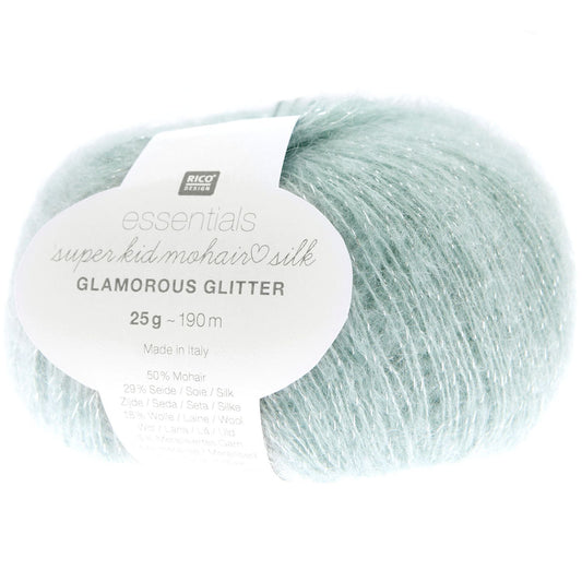 Essentials Super Kid Mohair Loves Silk Glamorous Glitter siūlai | 005 Vandens