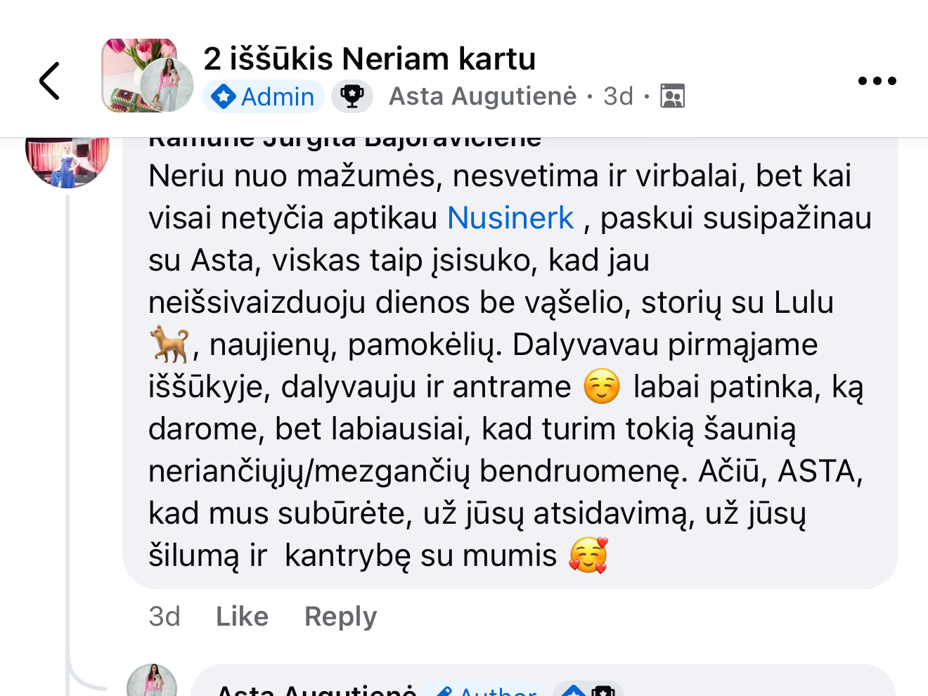 4 Iššūkis "Neriam kartu" Rankinę video prieinama iki 07.01