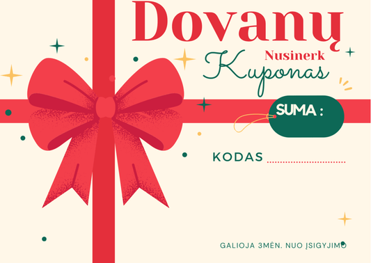 Dovanų kuponas (elektroninis) | 10 Eur vertės