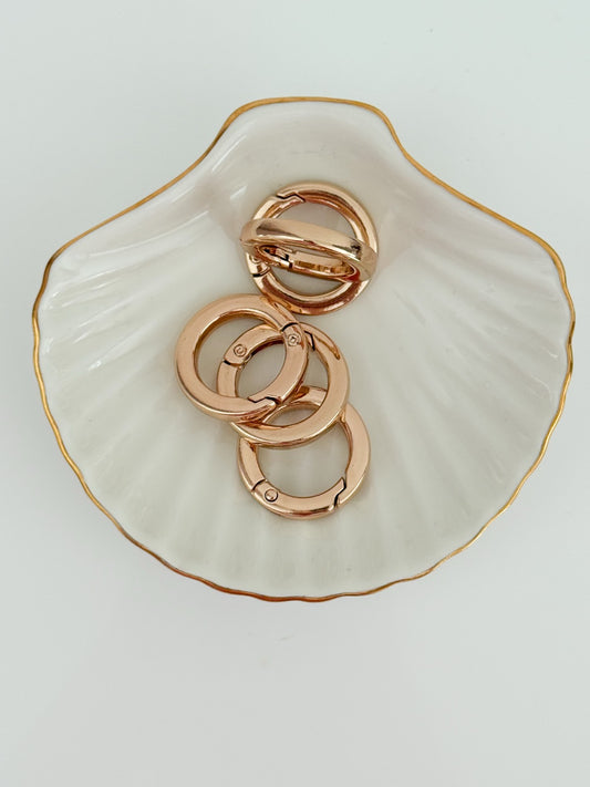 Carabiner - ring, Ø20 mm | Gold color