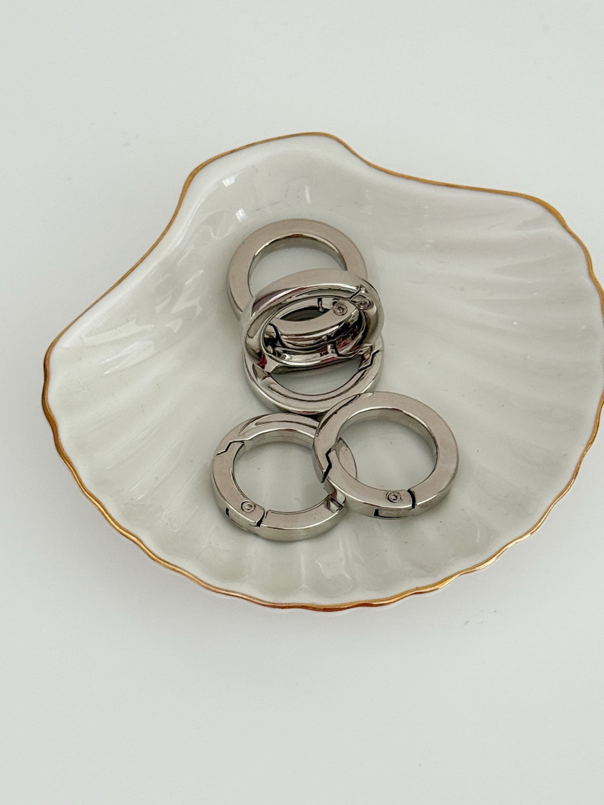 Carabiner - ring, Ø20 mm | Metal (silver) colors