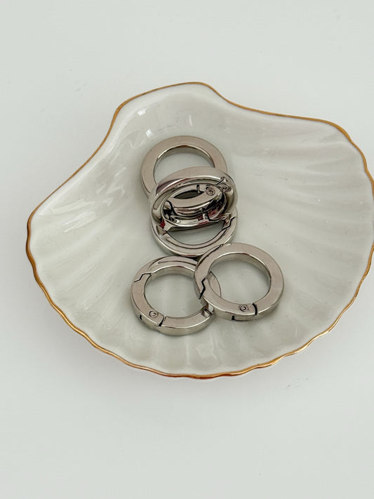 Carabiner - ring, Ø20 mm | Metal (silver) colors
