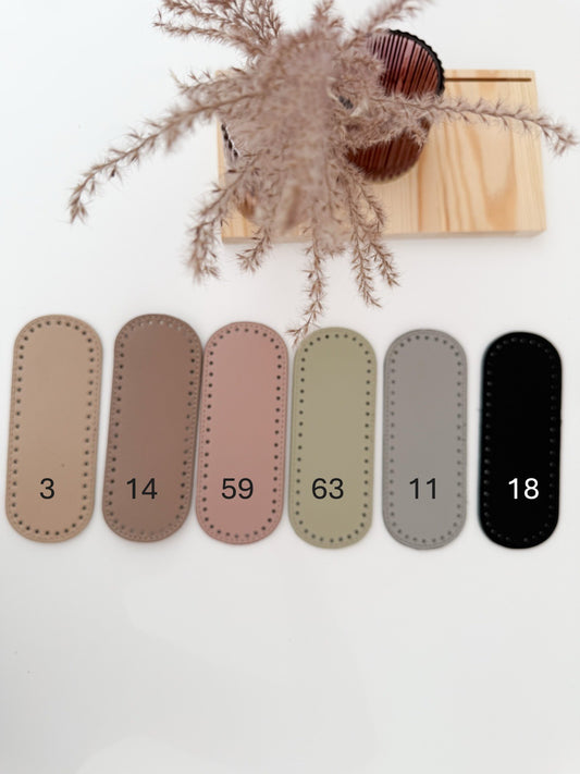 Oval small eco leather bottom | 6 colors