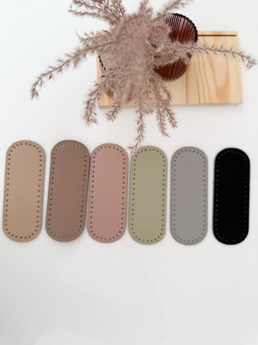 Oval small eco leather bottom | 6 colors