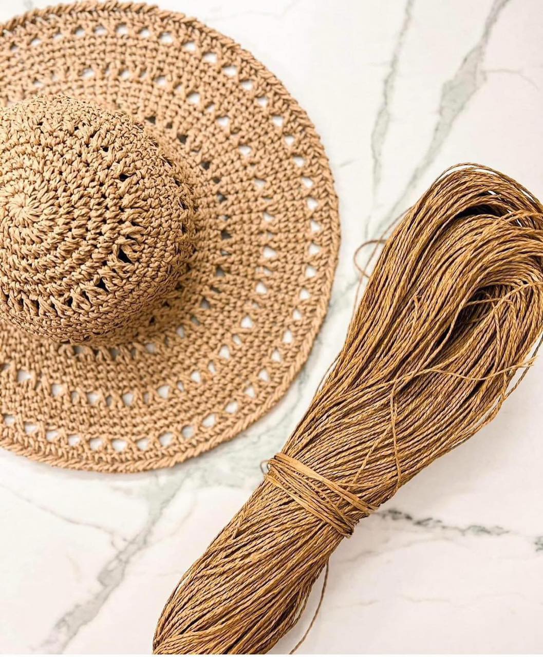Ruda raffia virvutė | 3 + Dovana