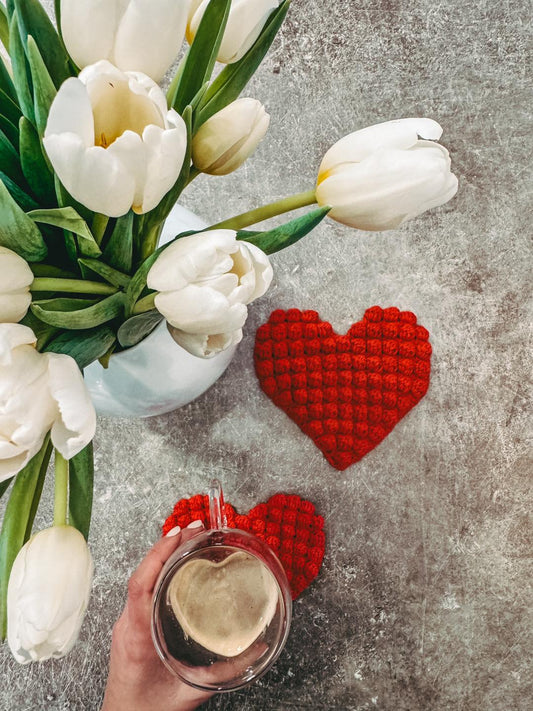 PDF tutorial | "Heart" coaster description + VIDEO TUTORIAL FOR GIFT-GIVING
