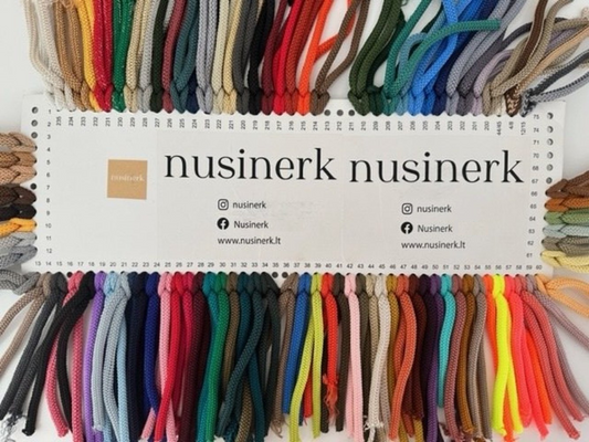 macrame cord, polyester cor colour chart, polyester cord įmm, macrame rope colours, crafting materials,