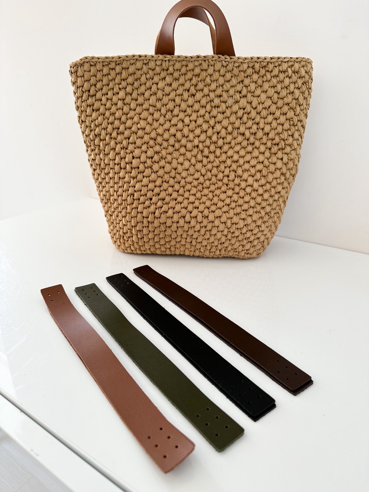 Eco leather short handles for handbags 1+1 GIFT | 5 colors
