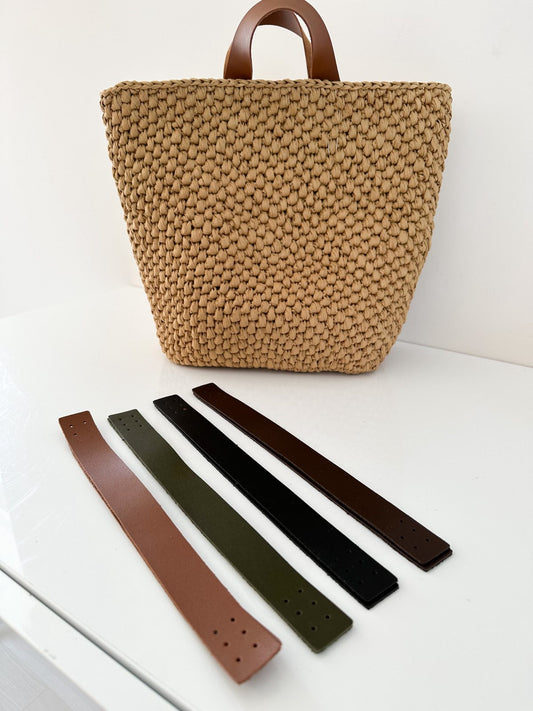 Eco leather short handles for handbags 1+1 GIFT | 5 colors