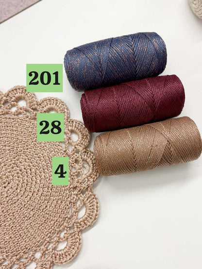 2mm polisterinė virvutė su liurekso gijomis| 4+1 DOVANŲ