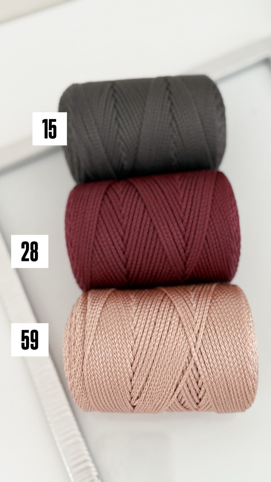 Nėrimo virvutės 1,5mm| Gautas spalvų papildymas !!!