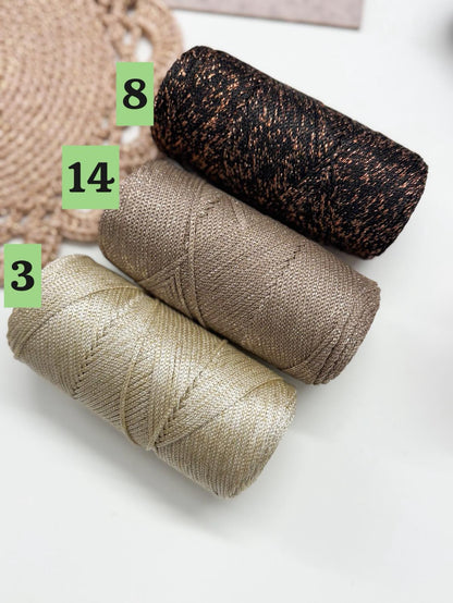 2mm polisterinė virvutė su liurekso gijomis| 4+1 DOVANŲ