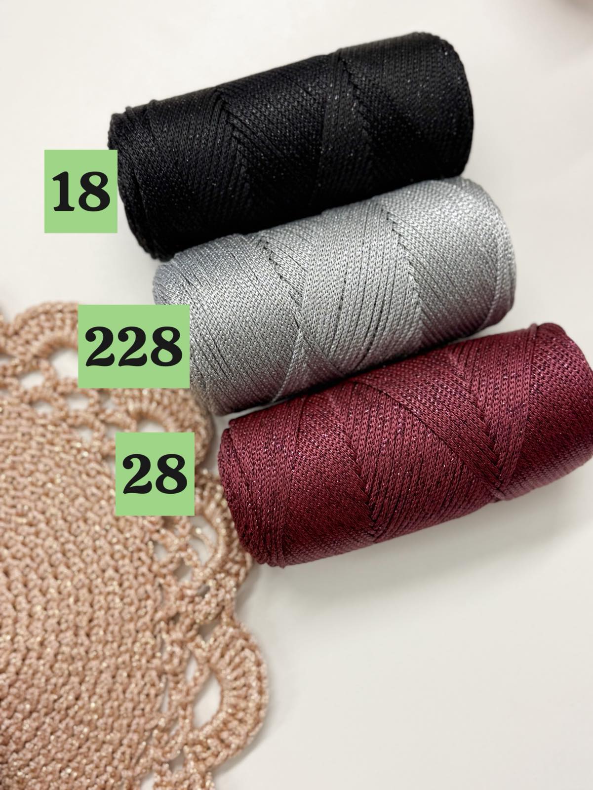 2mm polisterinė virvutė su liurekso gijomis| 4+1 DOVANŲ