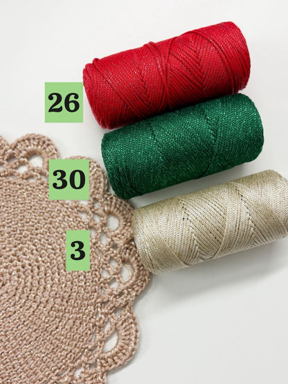 2mm polisterinė virvutė su liurekso gijomis| 4+1 DOVANŲ