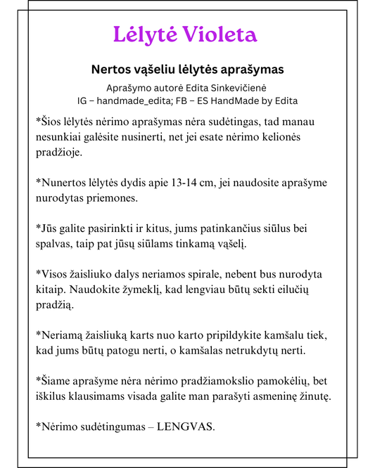 Lėlytė Violeta PDF Aprašymas