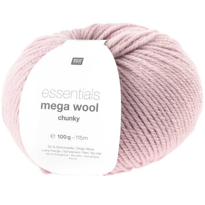 Rico Design Essentials Mega Wool chunky siūlai- minkšti vilnos siūlai mezgimui