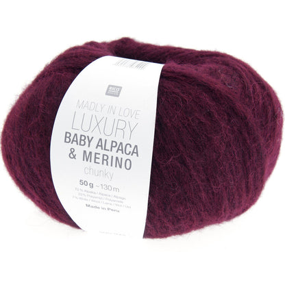 rico baby alpaka ir merino chunky siulai, bordo spalvos, minksti ir silti siulai, kepurems ir salikams 