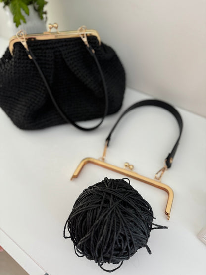 Juoda raffia virvutė |