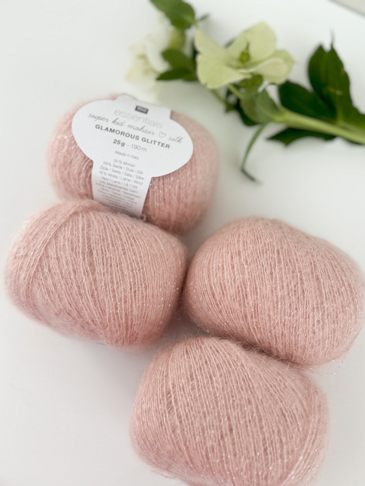 Essentials Super Kid Mohair Loves Silk Glamorous Glitter yarn | 003 Apricot
