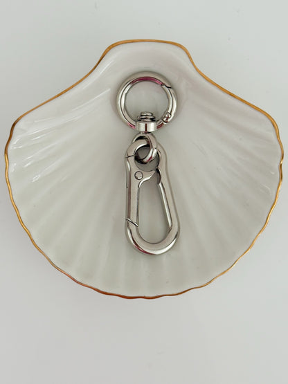 Metal ring with carabiner | Silver color
