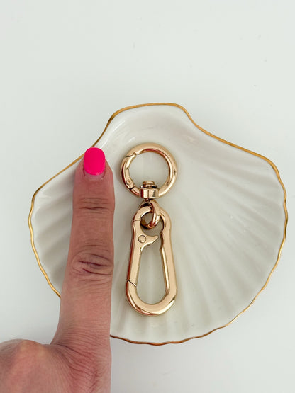 Metal ring with carabiner | Silver color
